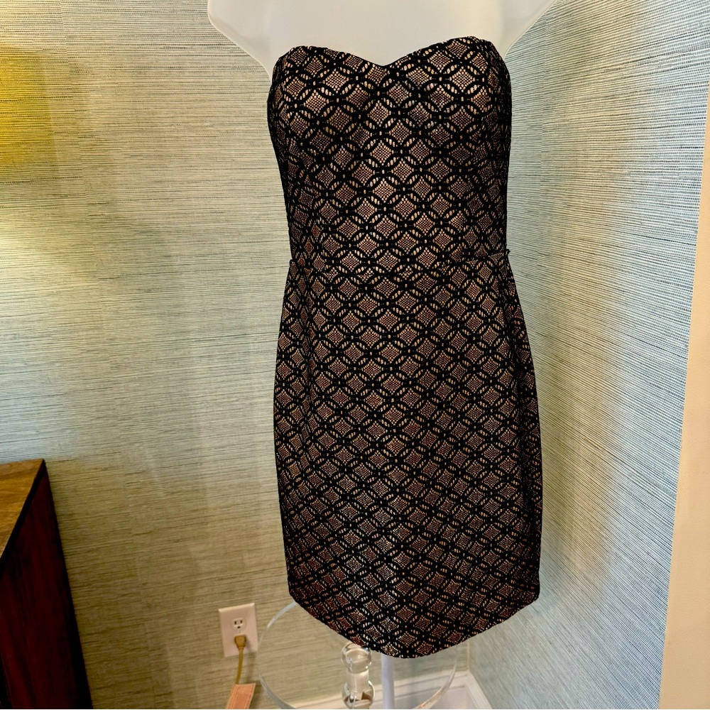 NWT Maurice’s Sz 1/2 strapless LBD with gold. $5 or free w/ purchase over $75